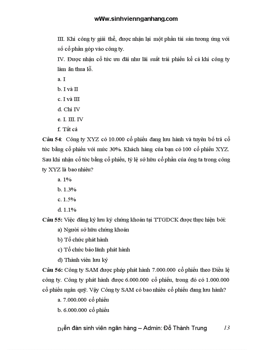 image for page 500 câu hỏi trắc nghiệm cơ bản về chứng khoán và thị trường chứng khoán 2
