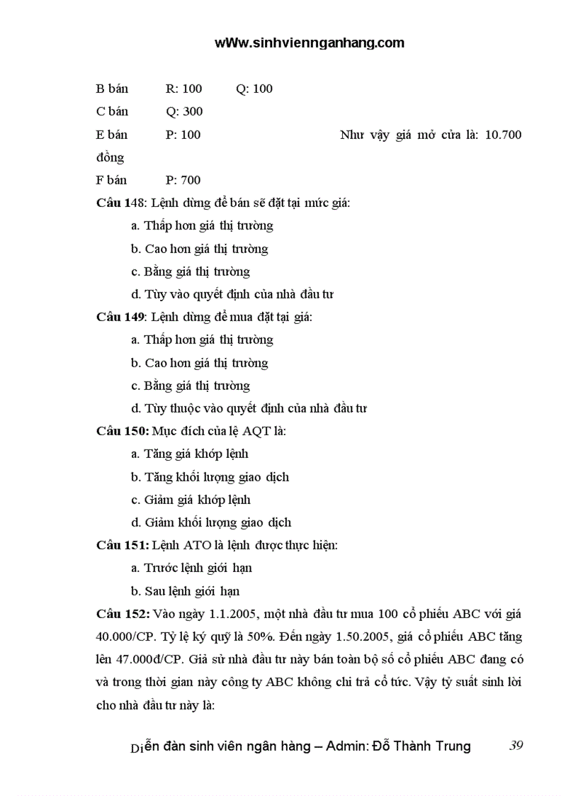 image for page 500 câu hỏi trắc nghiệm cơ bản về chứng khoán và thị trường chứng khoán 2