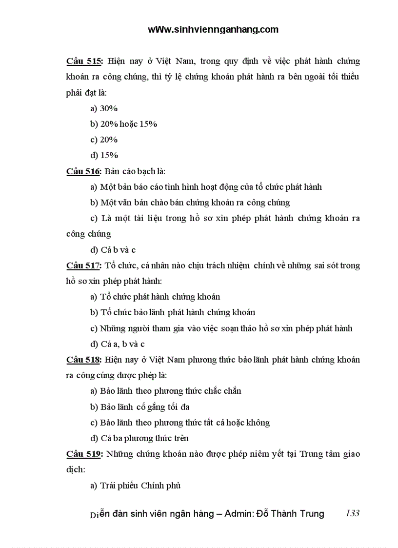 image for page 500 câu hỏi trắc nghiệm cơ bản về chứng khoán và thị trường chứng khoán 2