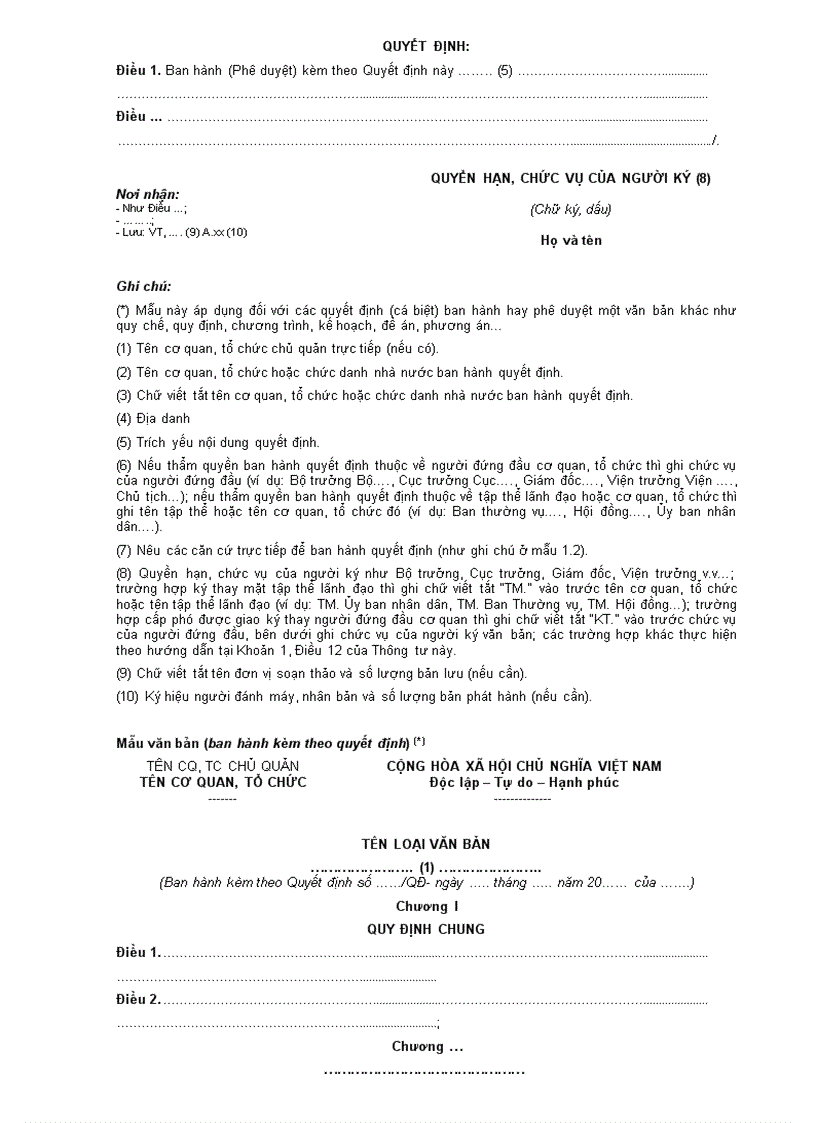 image for page Hướng dẫn thể thức và kỹ thuật trình bày văn bản hành chính