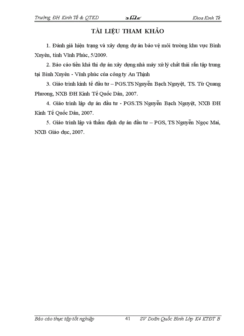 image for page Phân tích hiệu quả dự án đầu tư xây dựng nhà máy xử lý chất thải rắn tập trung tại Bình Xuyên Vĩnh phúc