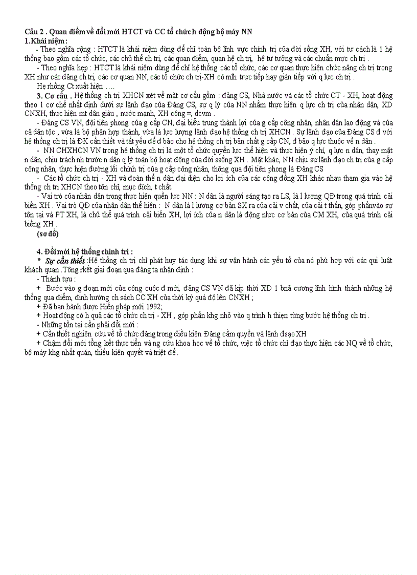 image for page Quan điểm về đổi mới Hệ thống chính trị và Cơ cấu tổ chức hoạt động bộ máy Nhà nước