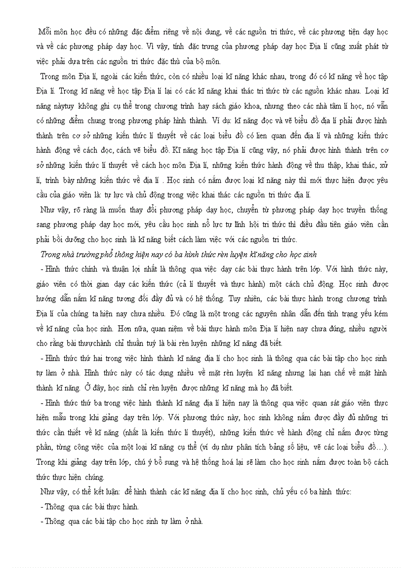 image for page Qúa trình dạy học ở trường phổ thông và các phương pháp dạy học Địa lí