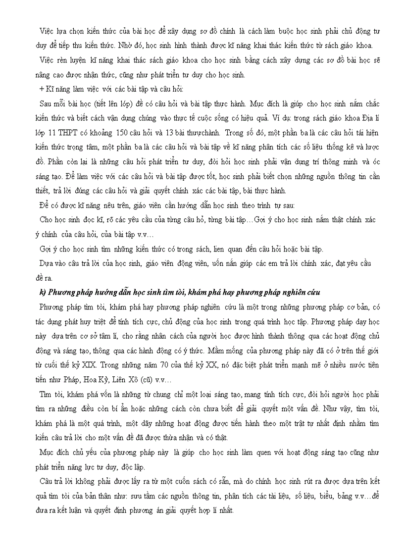 image for page Qúa trình dạy học ở trường phổ thông và các phương pháp dạy học Địa lí