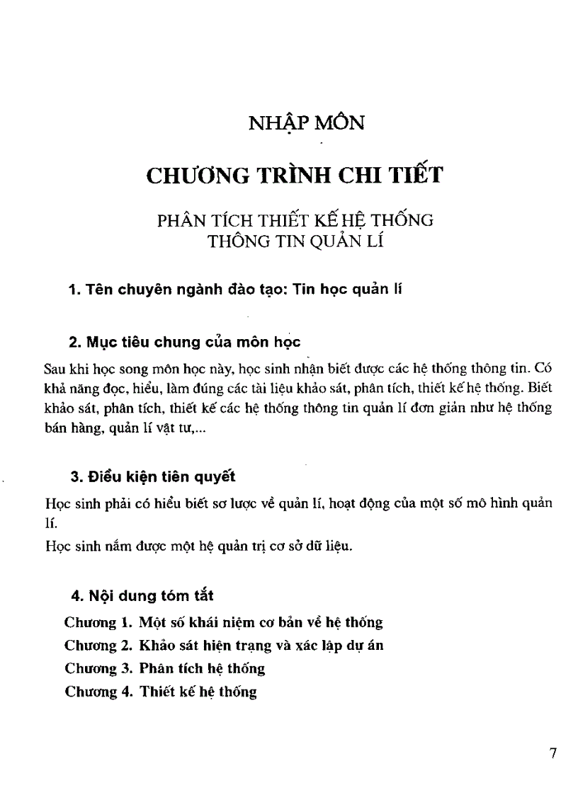 image for page Giáo trình phân tích thiết kế hệ thống thông tin quản lý