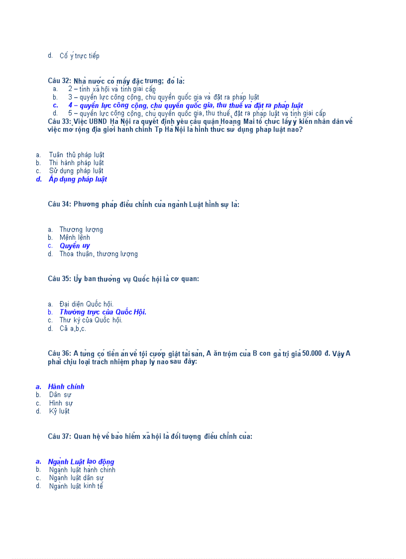 image for page Đề thi và đáp án môn Pháp Luật Đại Cương đề số 2