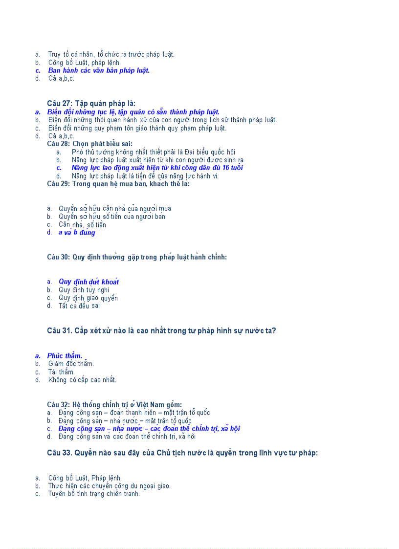 image for page Đề thi và đáp án môn Pháp Luật Đại Cương đề số 3