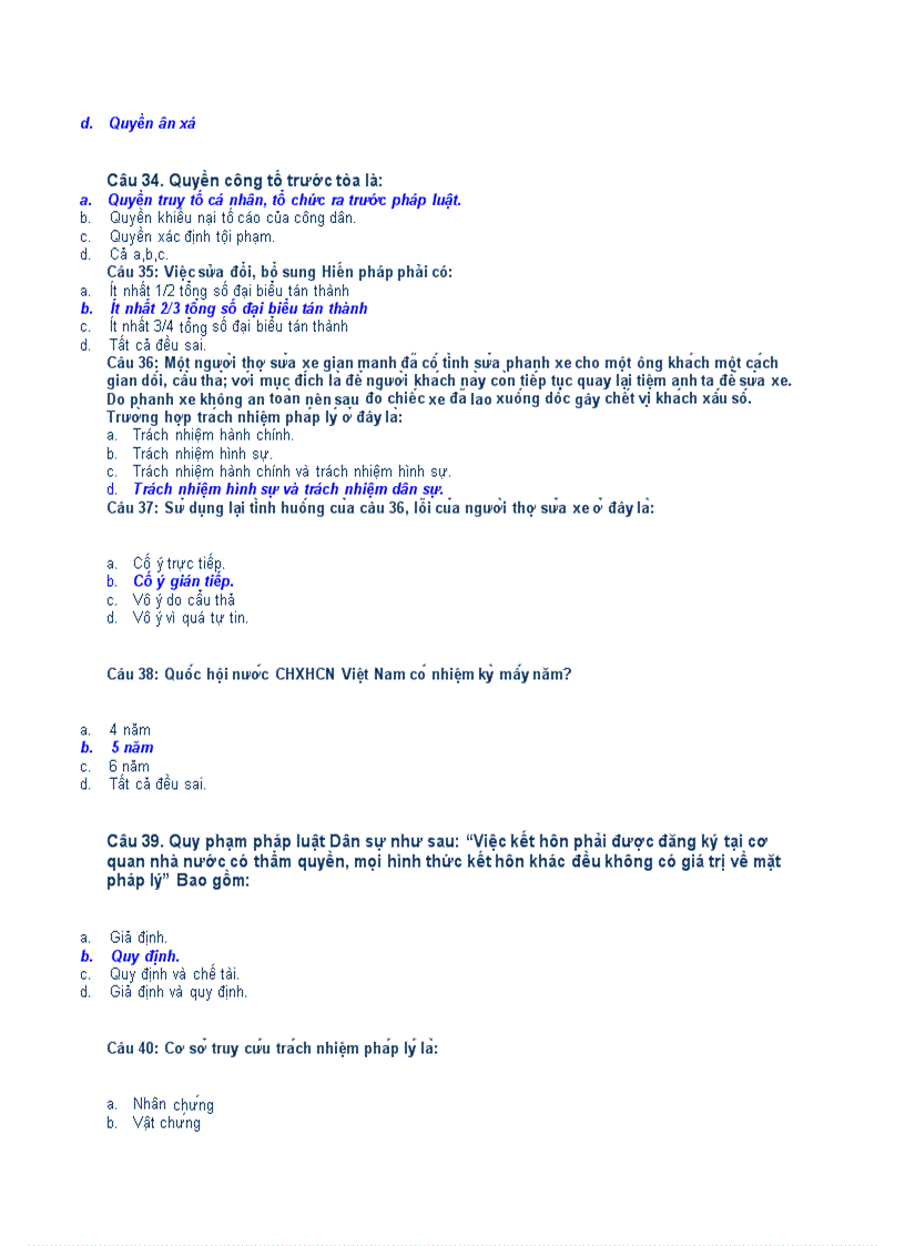 image for page Đề thi và đáp án môn Pháp Luật Đại Cương đề số 3