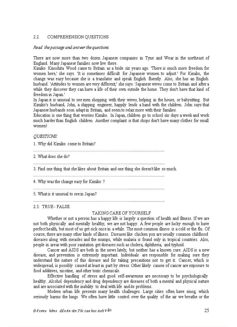 image for page Đề cương ôn tập môn tiếng anh dành cho cao học và nghiên cứu sinh BỘ GIÁO DỤC