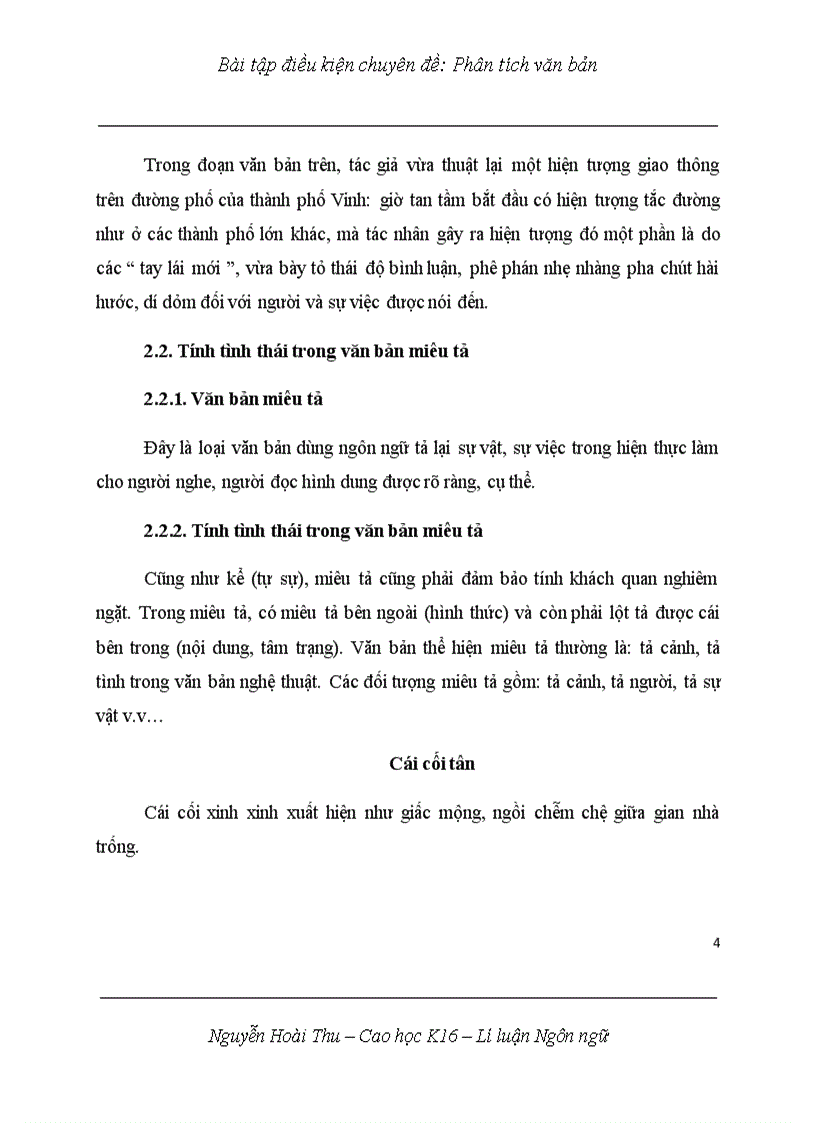 image for page Phân tích và chỉ ra mức độ tình thái trong bốn loại văn bản miêu tả trữ tình lập luận và tự sự