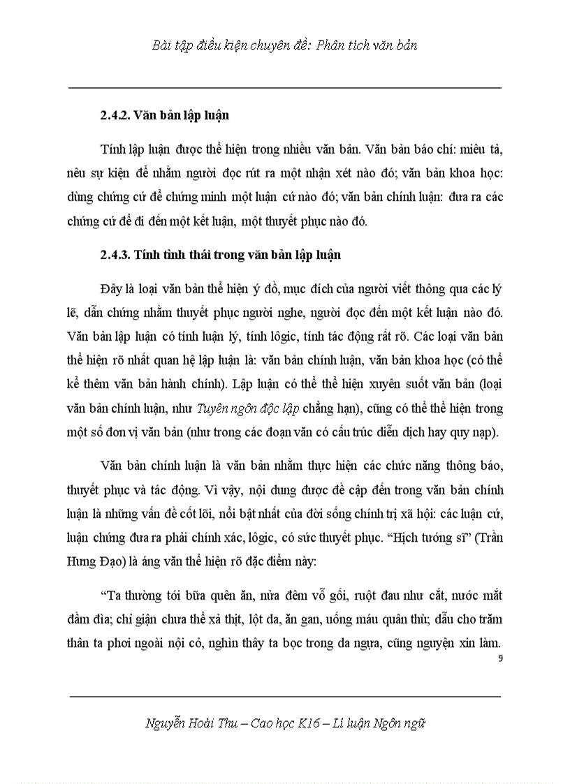 image for page Phân tích và chỉ ra mức độ tình thái trong bốn loại văn bản miêu tả trữ tình lập luận và tự sự