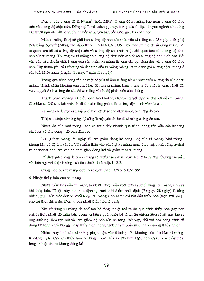 image for page Kỹ thuật và công nghệ sản xuất xi măng gồm 2 phần 90trang