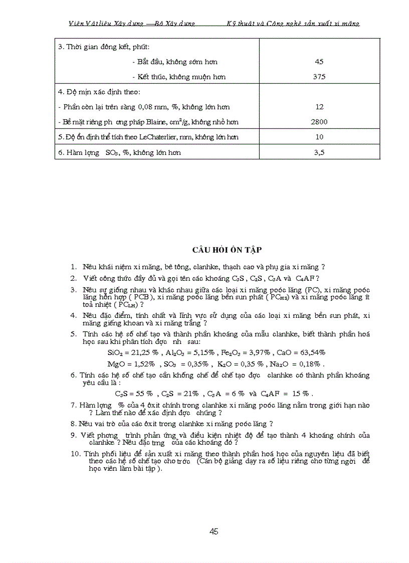 image for page Kỹ thuật và công nghệ sản xuất xi măng gồm 2 phần 90trang
