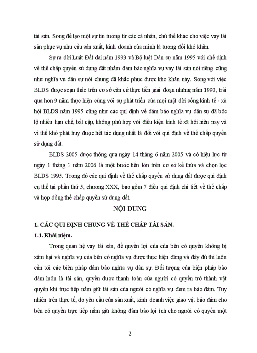 image for page Thế chấp quyền sử dụng đất trong quan hệ vay tài sản