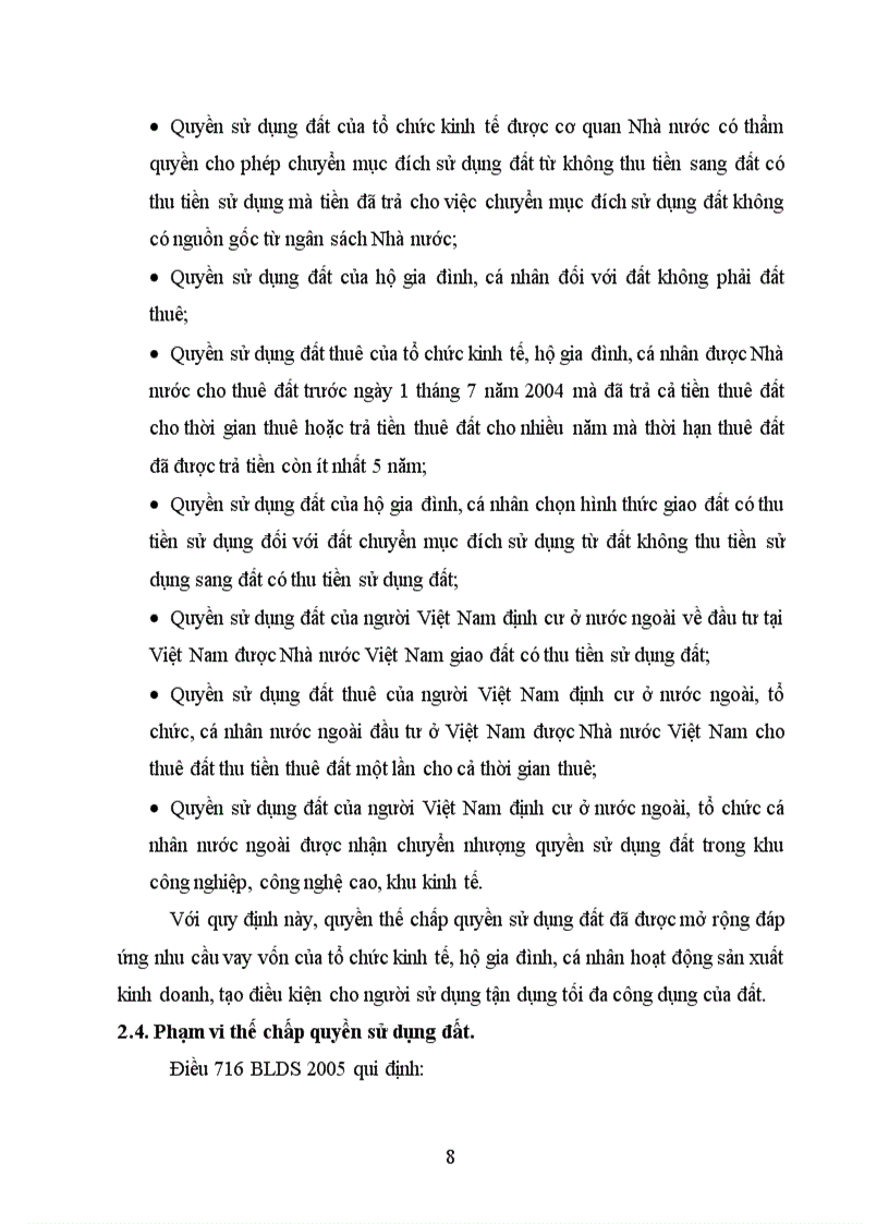 image for page Thế chấp quyền sử dụng đất trong quan hệ vay tài sản