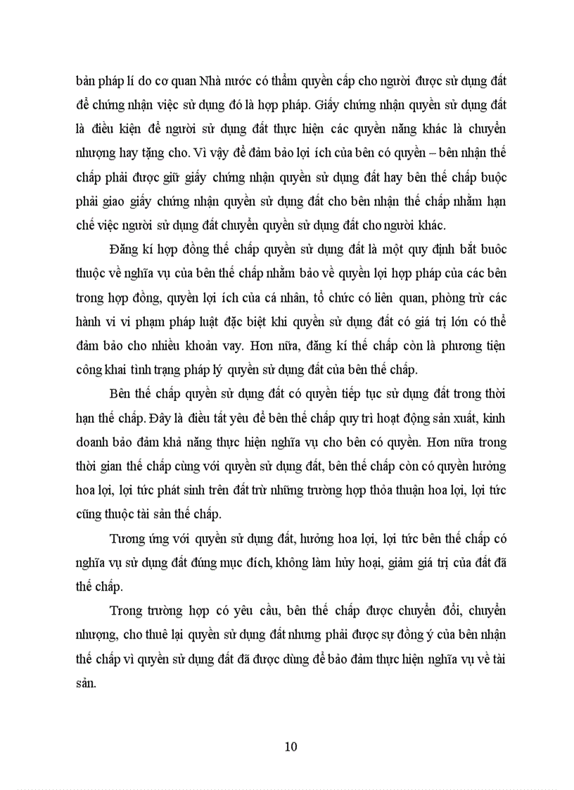 image for page Thế chấp quyền sử dụng đất trong quan hệ vay tài sản