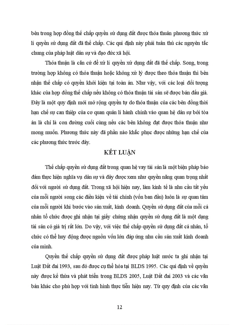 image for page Thế chấp quyền sử dụng đất trong quan hệ vay tài sản