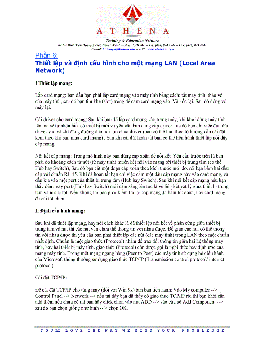image for page Tài liệu căn bản về mạng LAN Athena