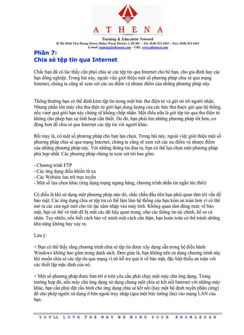 image for page Tài liệu căn bản về mạng LAN Athena