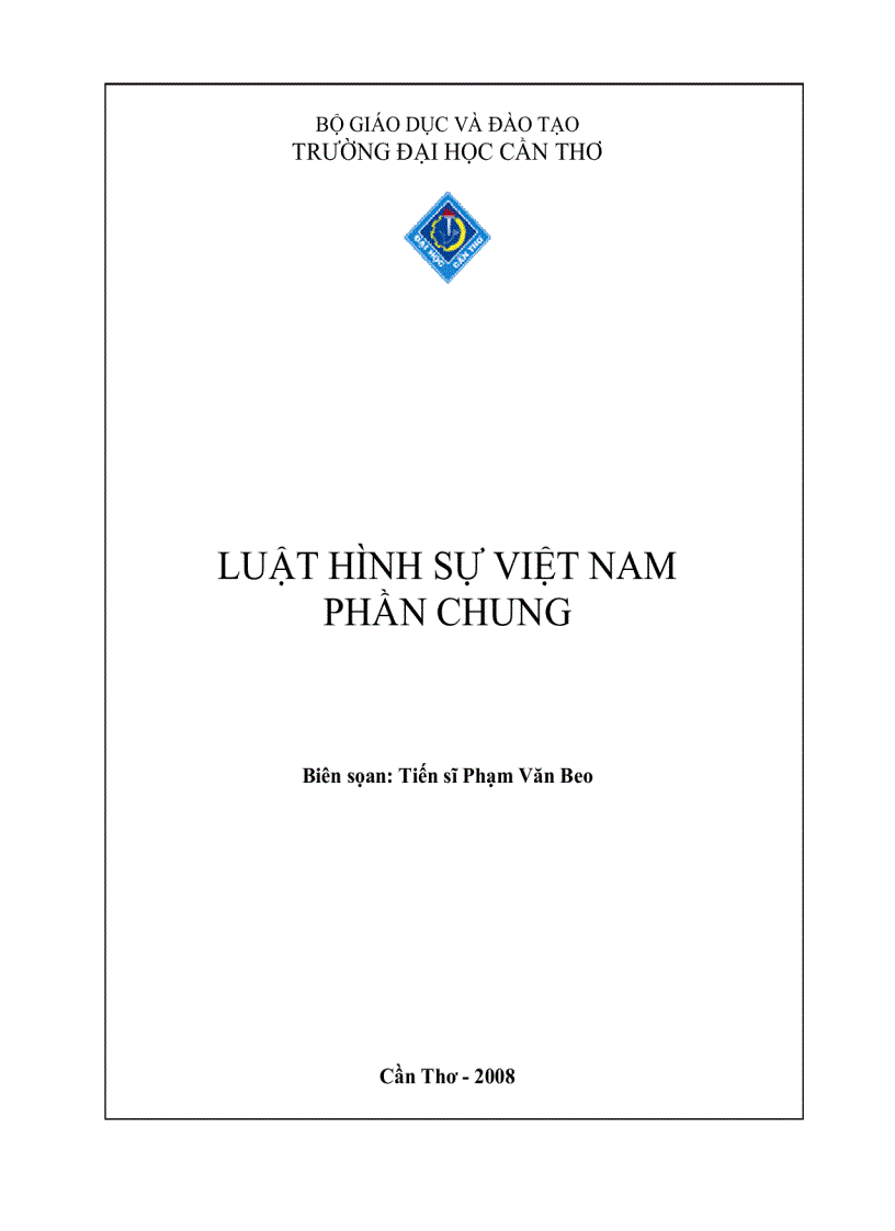 Giáo trình Luật Hình sự Việt Nam