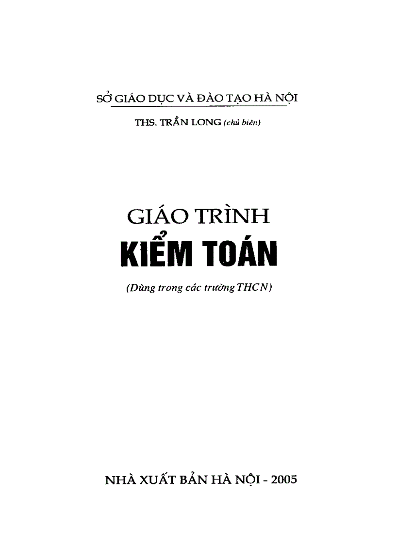 image for page Giáo trình Kiểm toán 1