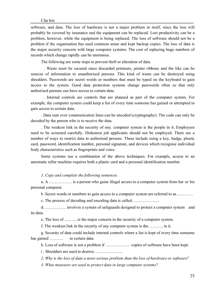 image for page Tiếng anh chuyên ngành CNTT