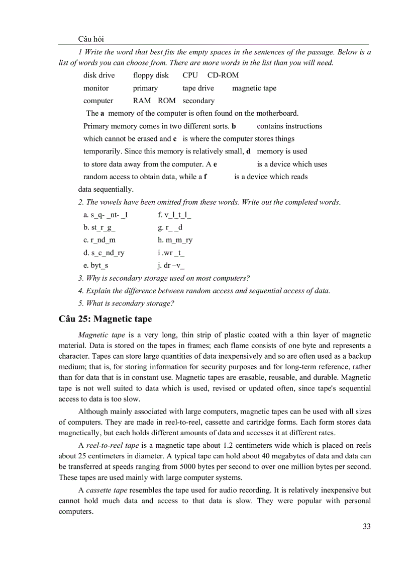 image for page Tiếng anh chuyên ngành CNTT