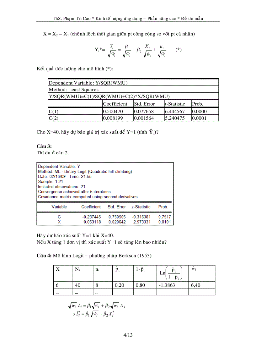 image for page Đề thi kinh tế lượng nâng cao