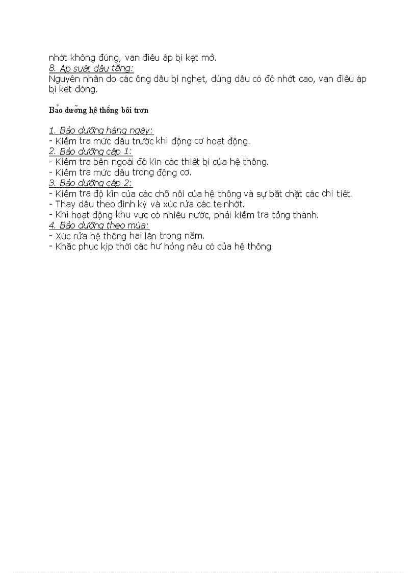 image for page Bảo dưỡng hệ thống bôi trơn