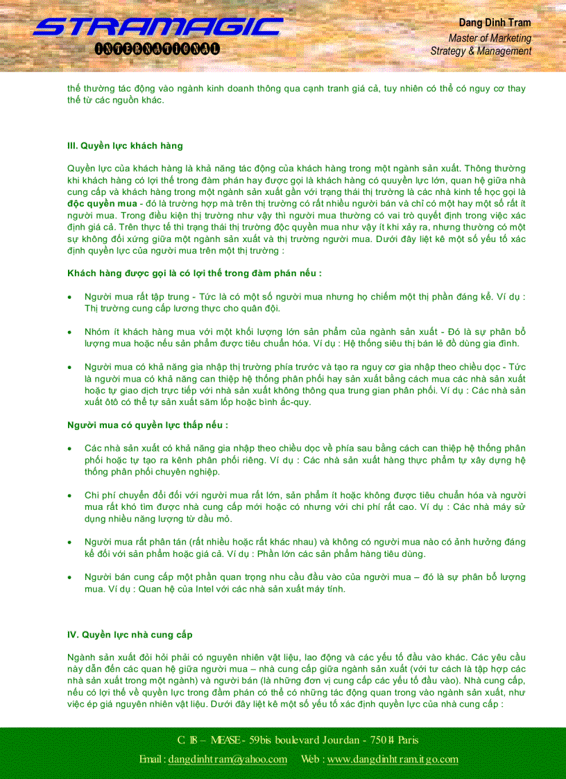 image for page Mô hình 5 lực lượng cạnh tranh theo m Porter tài liệu tham phân tích marketing