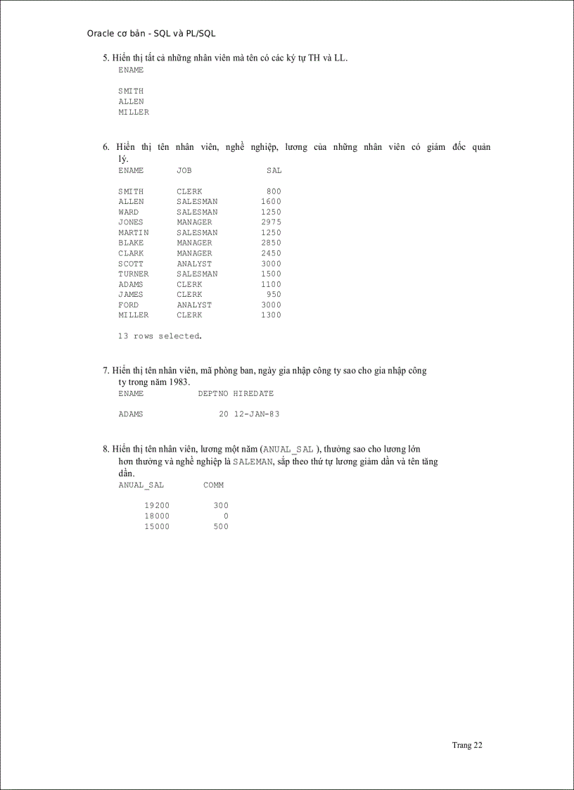 image for page Giáo trình Oracle SQL PLSQL căn bản Tiếng Việt