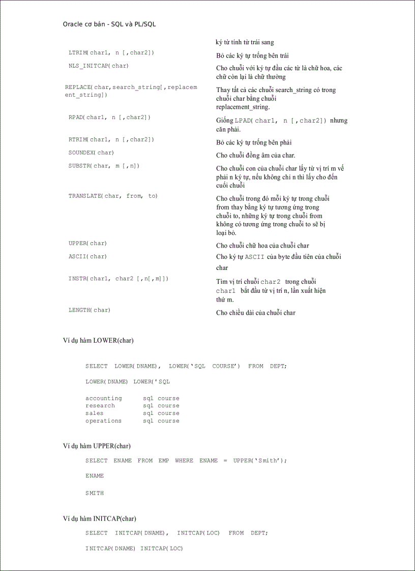 image for page Giáo trình Oracle SQL PLSQL căn bản Tiếng Việt