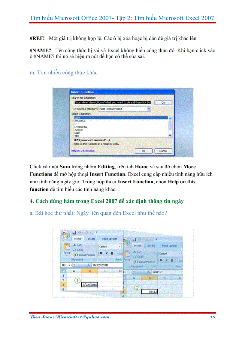 image for page Giáo trình cơ bản và nâng cao excel 2007
