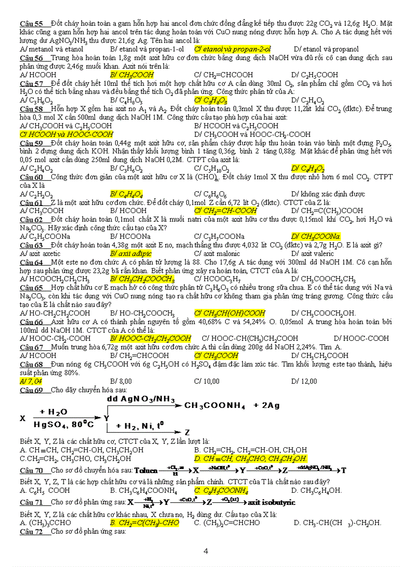 image for page Bài tập trắc nghiệm andehit axit cacboxylic este bản full rất mới và hay có tham khảo và cập nhật nhiều có đáp án nữa