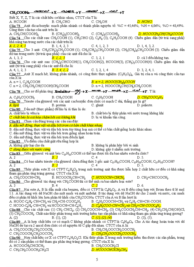 image for page Bài tập trắc nghiệm andehit axit cacboxylic este bản full rất mới và hay có tham khảo và cập nhật nhiều có đáp án nữa