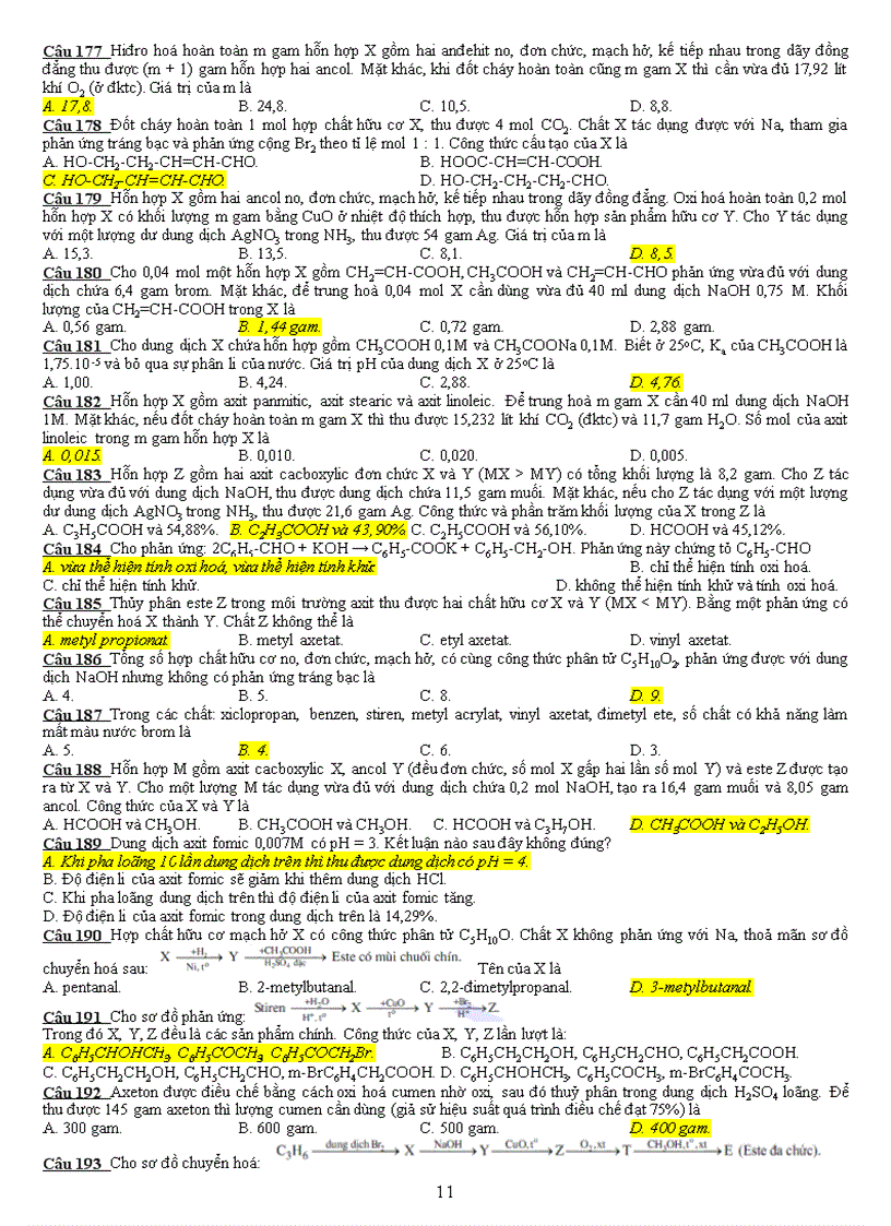 image for page Bài tập trắc nghiệm andehit axit cacboxylic este bản full rất mới và hay có tham khảo và cập nhật nhiều có đáp án nữa