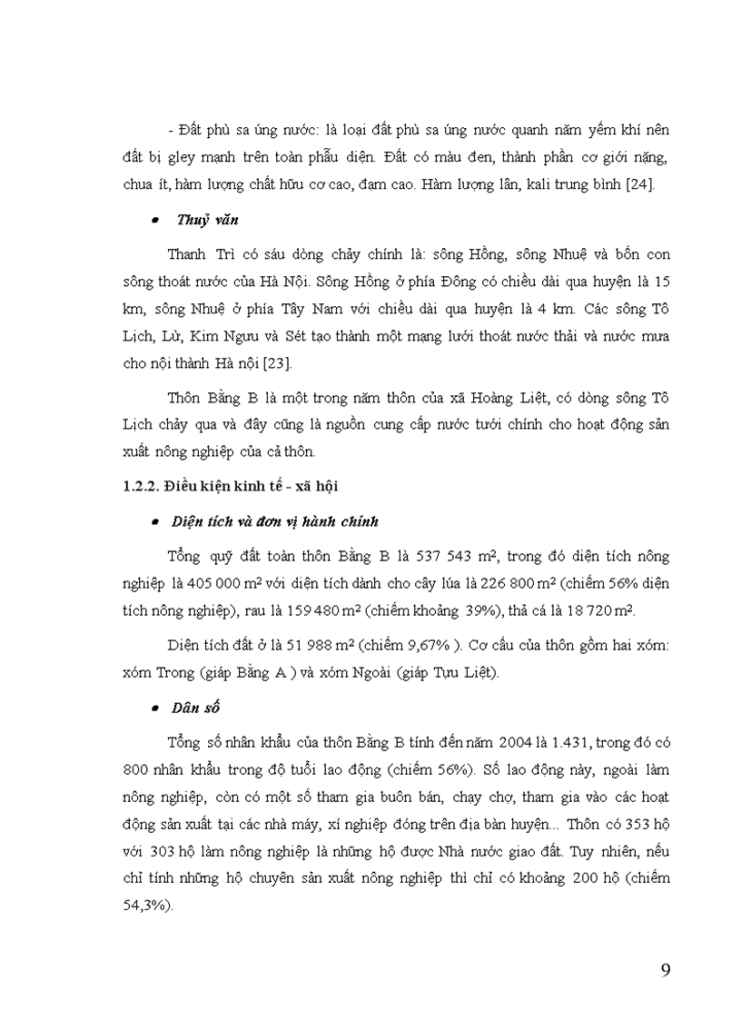 image for page Nghiên cứu ô nhiễm môi trường làng nghề trồng rau ngoại thành Hà Nội và đề xuất biện pháp giảm thiểu