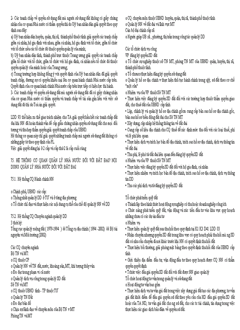 image for page Đề cương ôn tập môn Luật đất đai