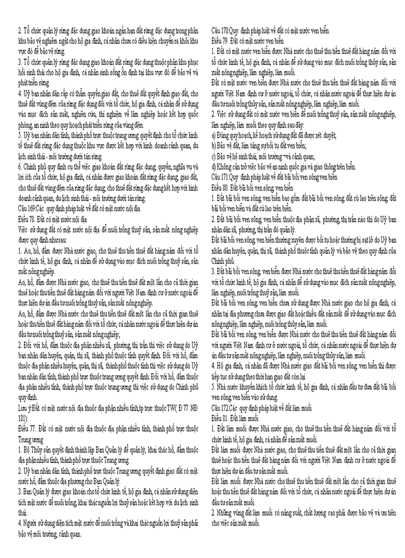 image for page Đề cương ôn tập môn Luật đất đai