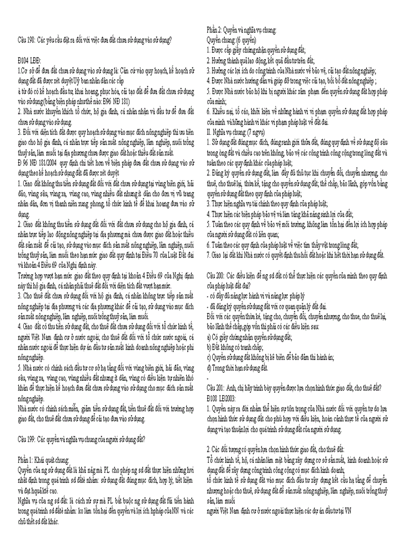 image for page Đề cương ôn tập môn Luật đất đai