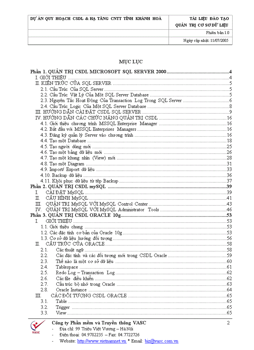 image for page Quản trị cơ sở dữ liệu