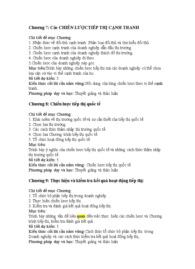 image for page Quản trị maketting đề cương