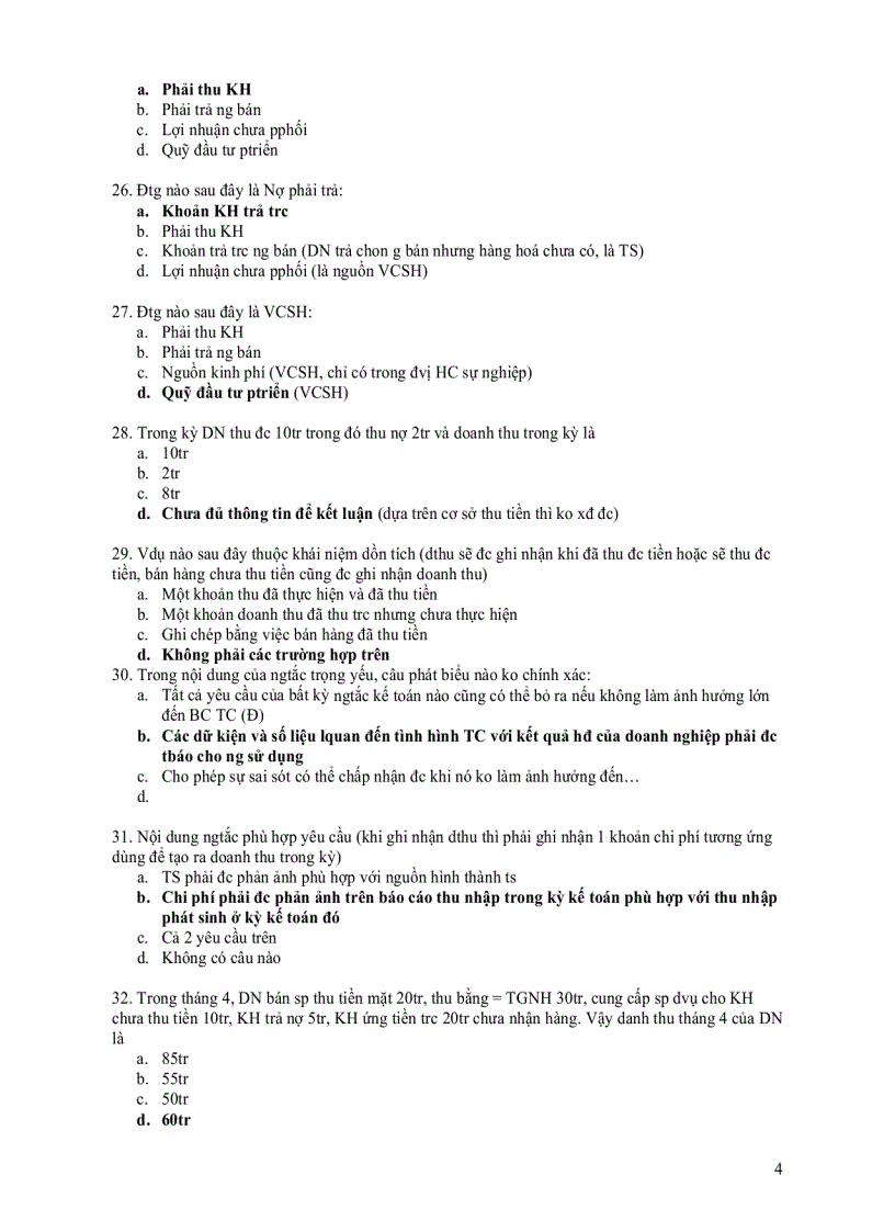 image for page Bộ 50 câu hỏi trắc nghiệm môn Nguyên lý kế toán có lời giải