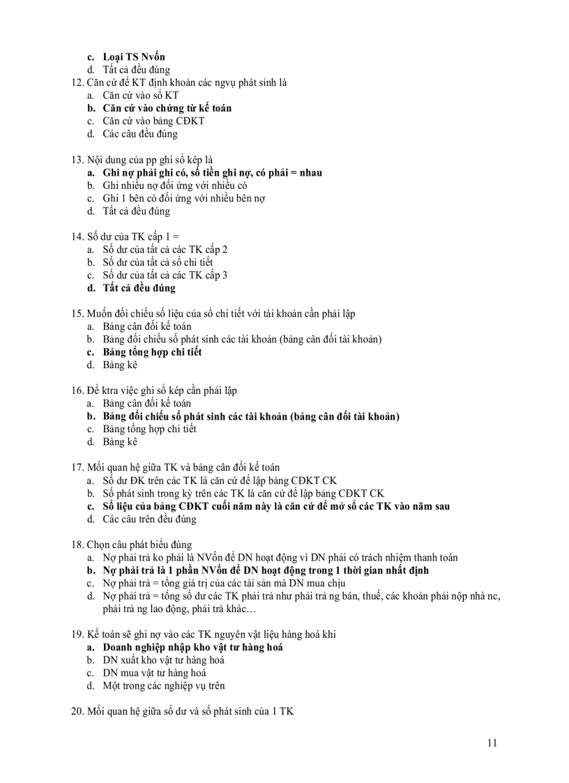 image for page Bộ 50 câu hỏi trắc nghiệm môn Nguyên lý kế toán có lời giải