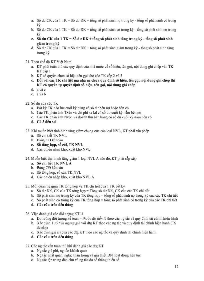 image for page Bộ 50 câu hỏi trắc nghiệm môn Nguyên lý kế toán có lời giải