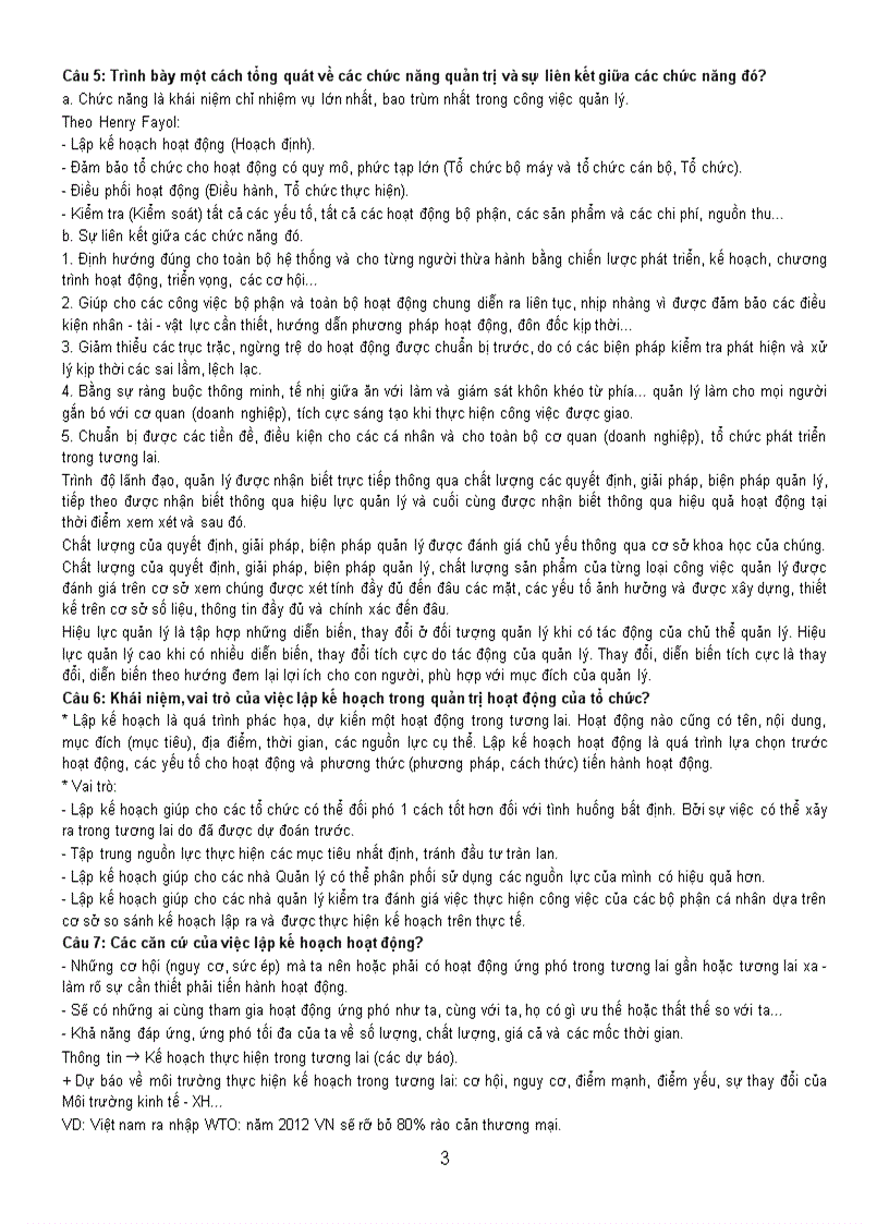 image for page Câu hỏi trả lời ôn thi quản trị học đại cương