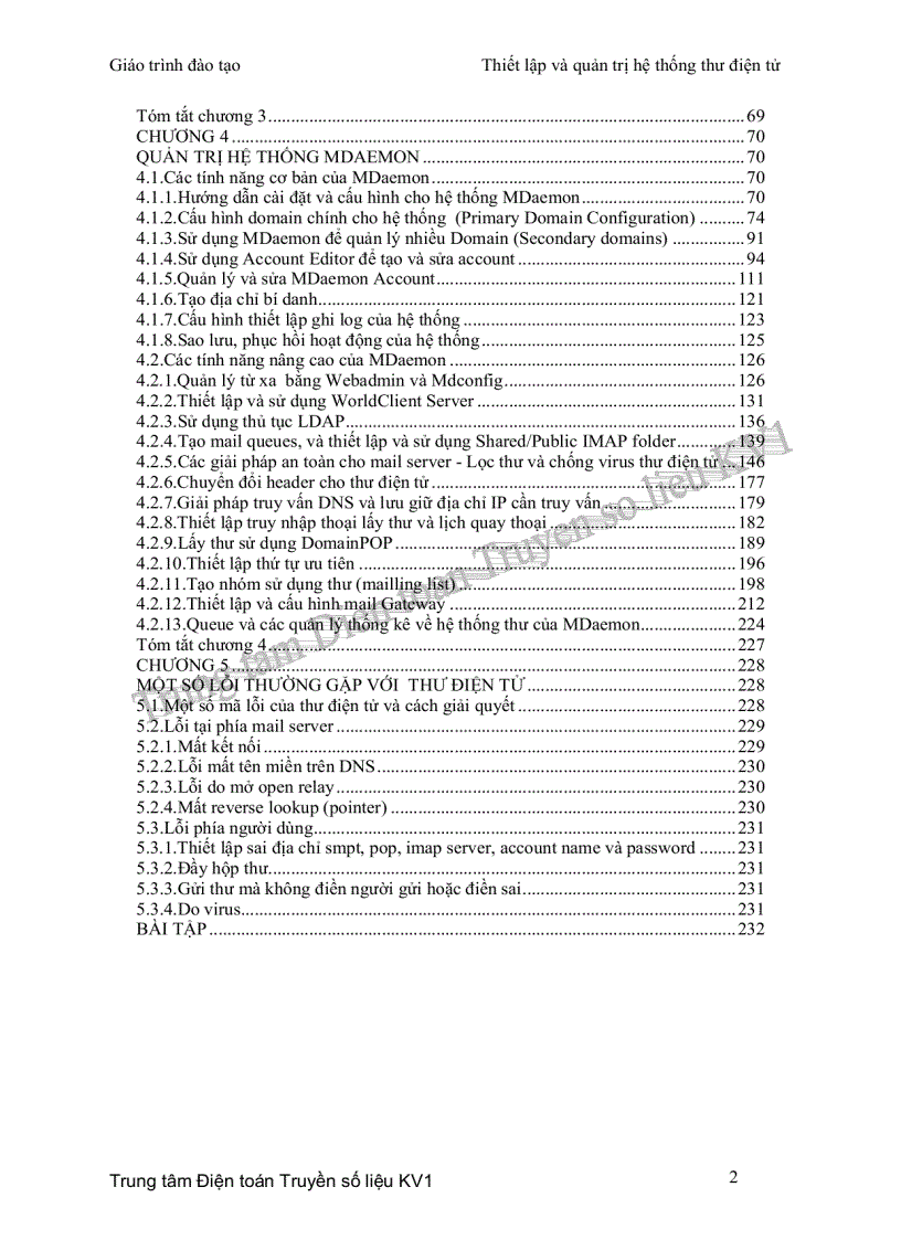 image for page Thiết lập và quản trị hệ thống thư điện tử