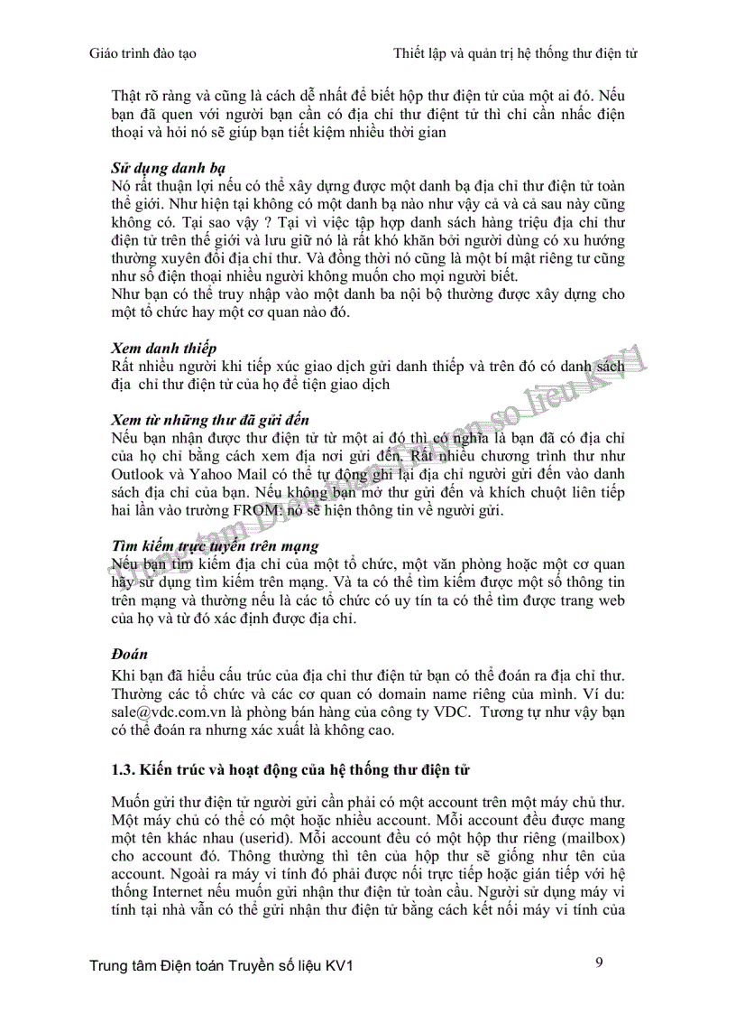 image for page Thiết lập và quản trị hệ thống thư điện tử