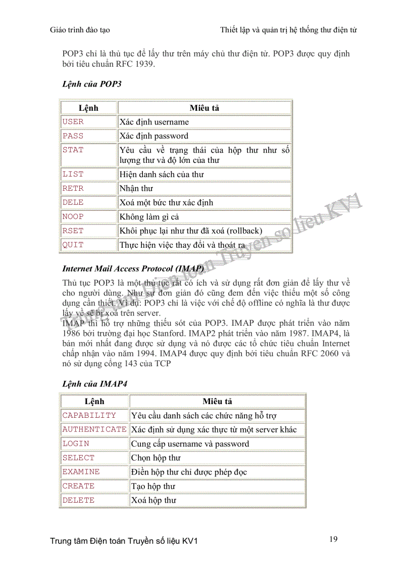 image for page Thiết lập và quản trị hệ thống thư điện tử