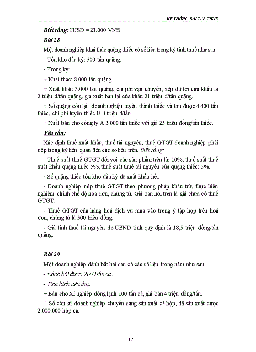 image for page Hệ thống bài tập thuế